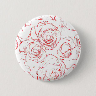 Macaron Rond 5 Cm Lignes directrices de Red Roses