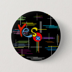 Macaron Rond 5 Cm Lignes lumineuses insigne de l'indépendance