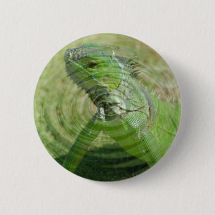 Macaron Rond 5 Cm L'iguane vert