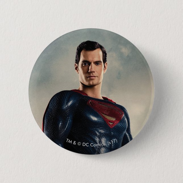 Macaron Rond 5 Cm Ligue de la justice| Superman On Battlefield (Devant)