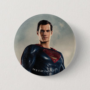 Macaron Rond 5 Cm Ligue de la justice  Superman On Battlefield