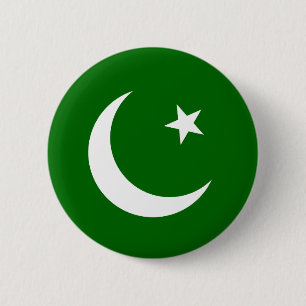 Macaron Rond 5 Cm Ligue musulmane du Pakistan, drapeau de la