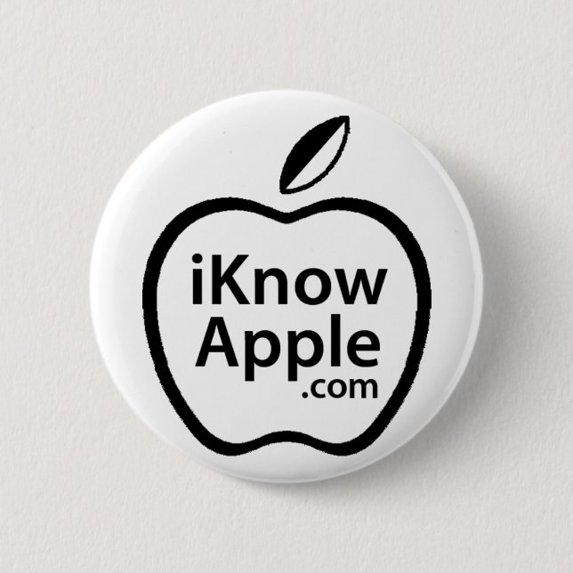 Macaron Rond 5 Cm l'iKnow Apple se boutonnent (Devant)