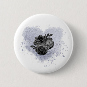 Macaron Rond 5 Cm *~* Lilac Iridescente Fleurs cardiaques Femmes BLA