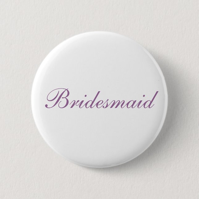 Macaron Rond 5 Cm Lilas simple et bouton blanc de demoiselle (Devant)