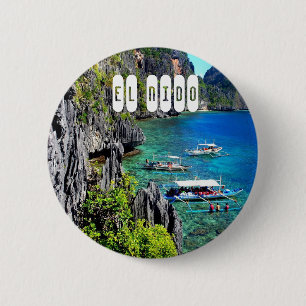 Macaron Rond 5 Cm L'île El Nido à Palawan Philippines