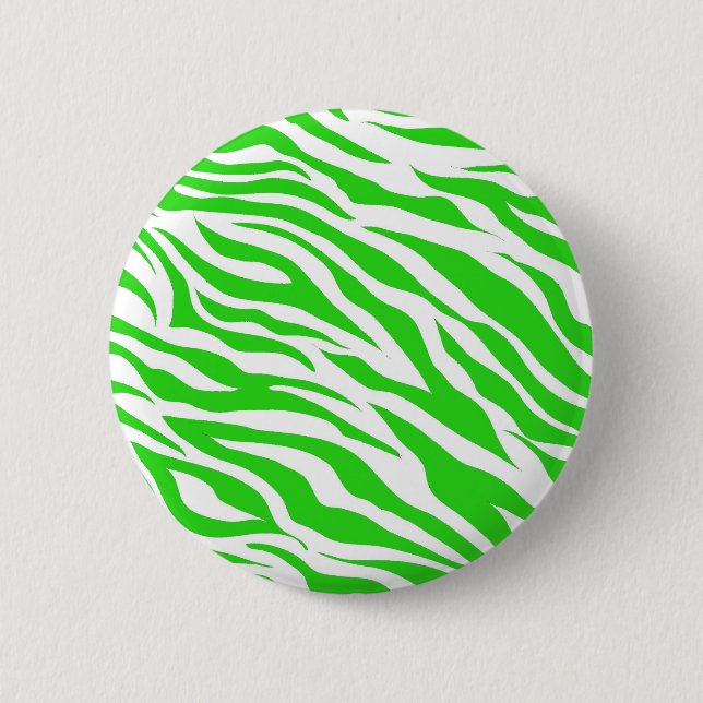 Macaron Rond 5 Cm Lime Green Zebra Grandes Posters de animaux sauvag (Devant)