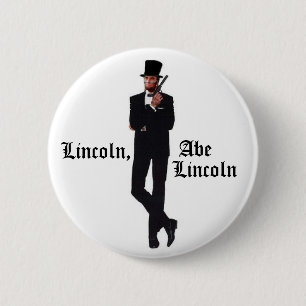 Macaron Rond 5 Cm Lincoln, Abe Lincoln Button