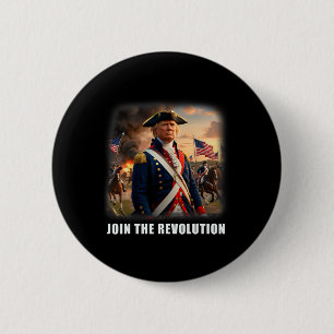 Macaron Rond 5 Cm L'incroyable Trump Patriotic Revolution 2024 Prési