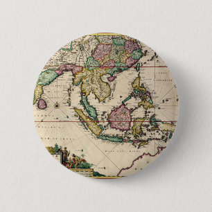 Macaron Rond 5 Cm L'Inde et la Ceylan vers l'Australie