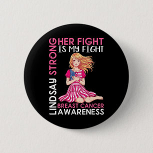 Macaron Rond 5 Cm Lindsay Strong Breast Cancer Sensibilisation Son c