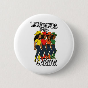 Macaron Rond 5 Cm Line Dancing Cardio Black Women Dancers Cowboy Boo