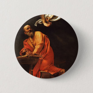Macaron Rond 5 Cm L'inspiration de Saint Matthieu, Caravaggio
