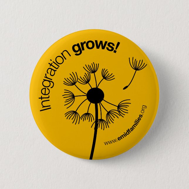 Macaron Rond 5 Cm L'intégration élève le bouton (Devant)