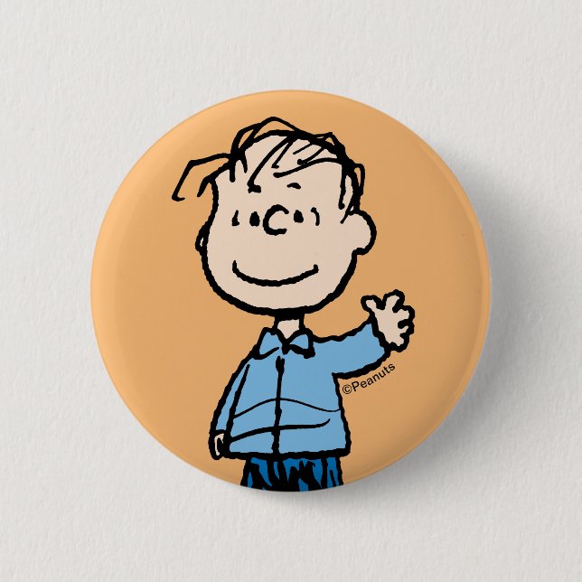 Macaron Rond 5 Cm Linus Waving (Devant)