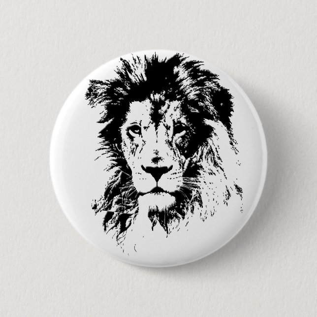Macaron Rond 5 Cm lion (Devant)