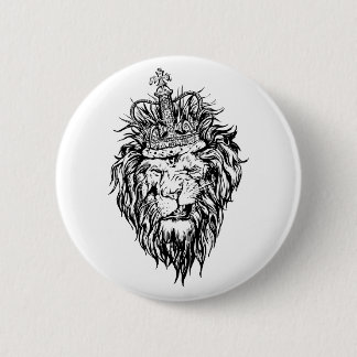 Macaron Rond 5 Cm Lion dans la couronne