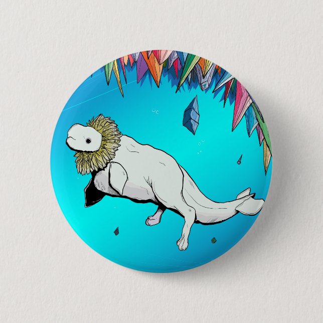 Macaron Rond 5 Cm Lion de beluga (Devant)