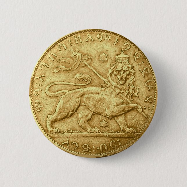 Macaron Rond 5 Cm Lion de Judah Button (Devant)