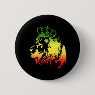Macaron Rond 5 Cm Lion De Judah - Rasta