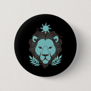 Macaron Rond 5 Cm Lion Leo Halloween Zodiaque Horoscope Astrologie