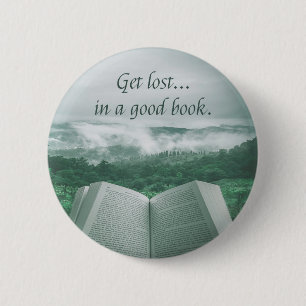 Macaron Rond 5 Cm Lire des livres, se perdre dans un bon livre