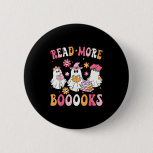 Macaron Rond 5 Cm Lire plus de livres Fantômes lisant un livre Profe