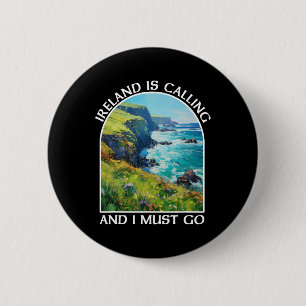 Macaron Rond 5 Cm L'Irlande Appelle Et Je Dois Y Aller St Patrick's