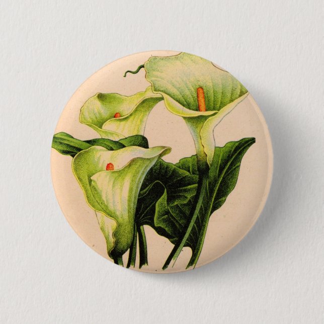 Macaron Rond 5 Cm lis calla lis calla (Devant)
