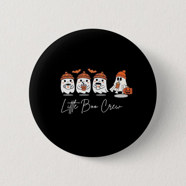 Macaron Rond 5 Cm Little Boo Crew Minimal Clean Design (Devant)