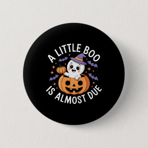 Macaron Rond 5 Cm Little Boo Est Presque Dû Mignonne Grossesse Hallo
