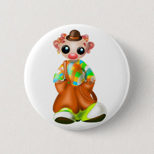 Macaron Rond 5 Cm Little Clown - Cirque