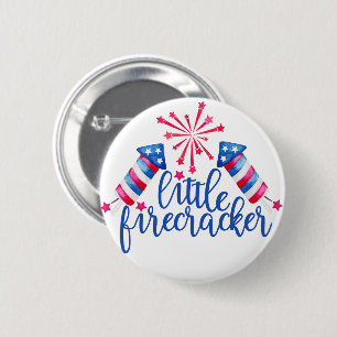 Macaron Rond 5 Cm Little Firecracker 4 juillet fête d'anniversaire