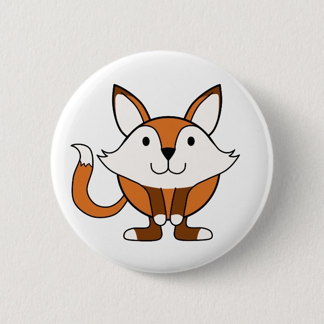 Macaron Rond 5 Cm Little fox (Devant)