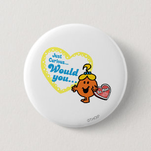 Macaron Rond 5 Cm Little Miss Curious Valentine's Day Wish