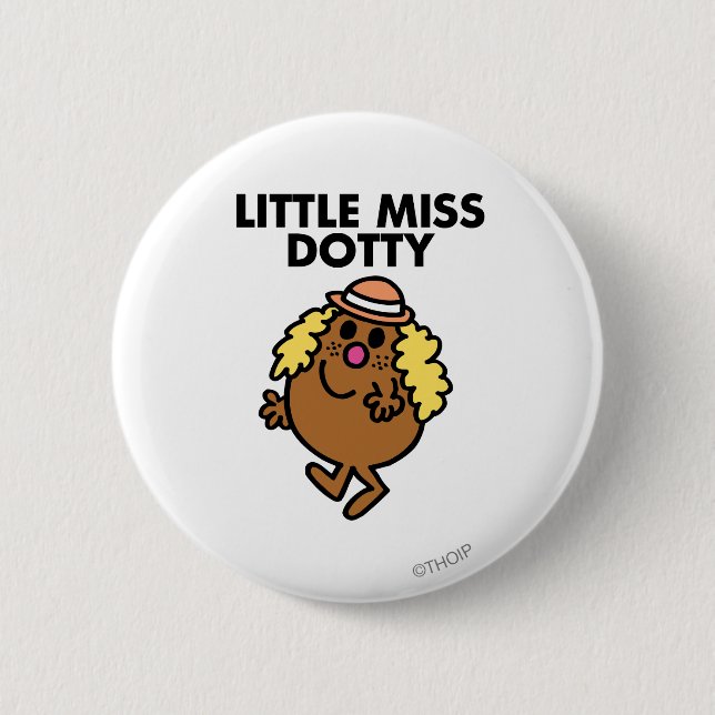Macaron Rond 5 Cm Little Miss Dotty Wave (Devant)