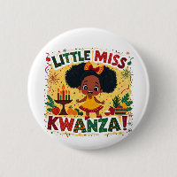 Little Miss Kwanza Afro American Kwanaz héritage