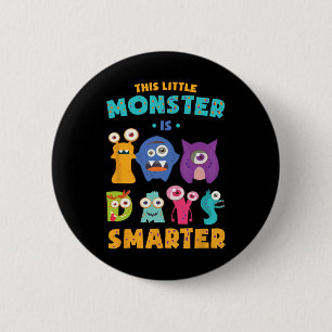 Macaron Rond 5 Cm Little Monster Est 100 Jours Smarter School Kids L