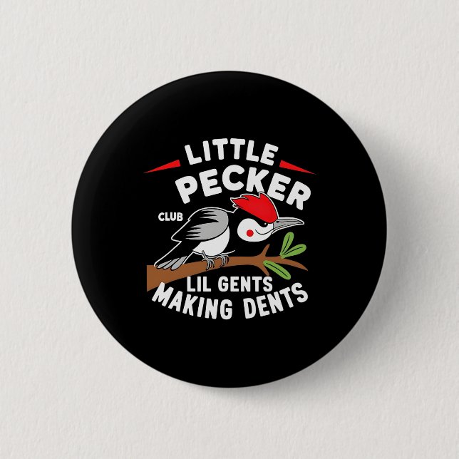 Macaron Rond 5 Cm Little Pecker Club Lil Gents Fabriquant Des Dents  (Devant)