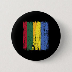 Macaron Rond 5 Cm Lituanie Ukraine Demi-drapeau Lituanien Ukrainien 