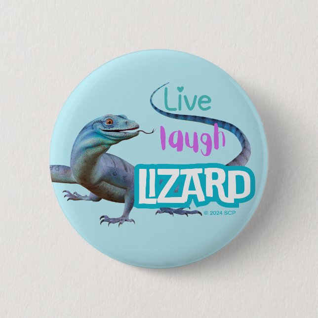 Macaron Rond 5 Cm Live Laugh Lizard (Devant)