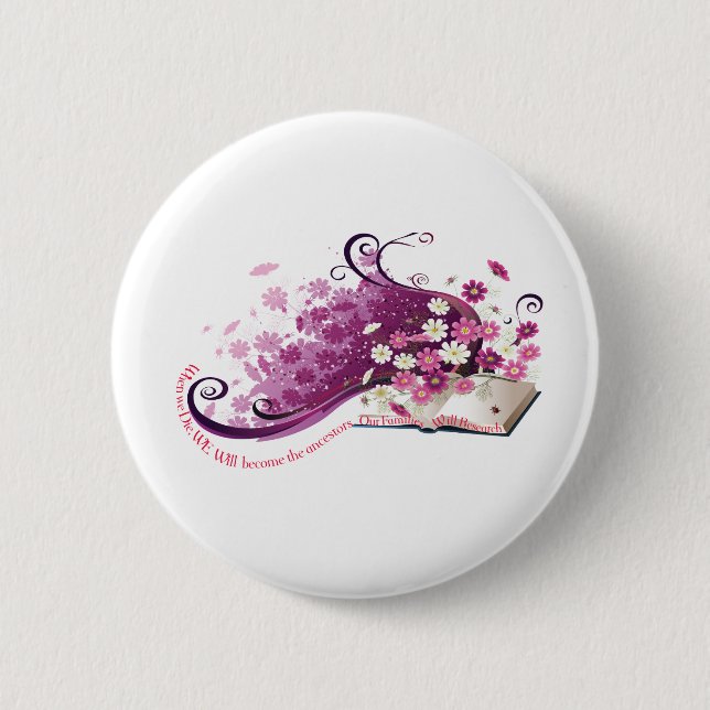 Macaron Rond 5 Cm Livre d'ancêtres (Devant)