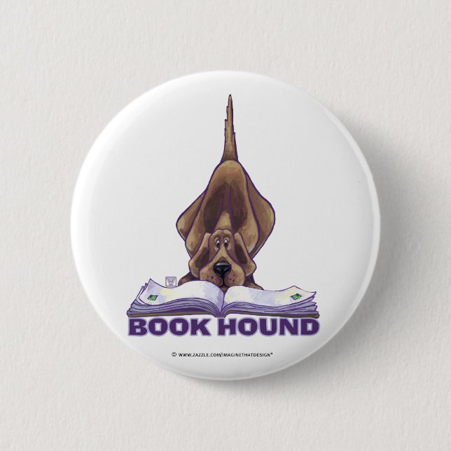 Macaron Rond 5 Cm Livre de défilé animal Hound (Devant)