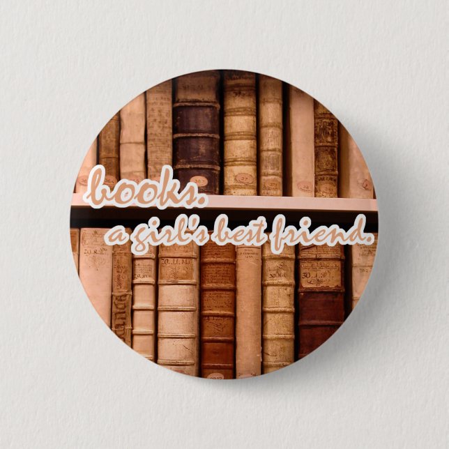Macaron Rond 5 Cm Livres - la meilleure amie d'une fille (Devant)