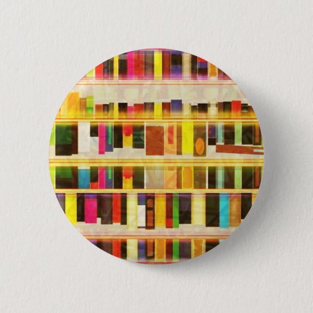 Macaron Rond 5 Cm Livres vintages de l'étagère n (Devant)