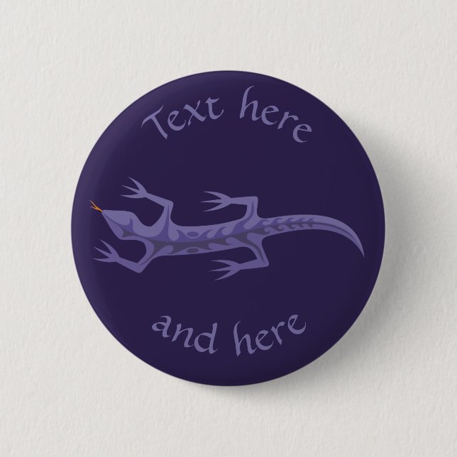 Macaron Rond 5 Cm Lizard Mauve (Devant)