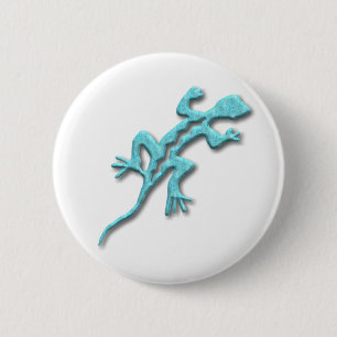Macaron Rond 5 Cm Lizard-turquoise