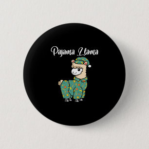 Macaron Rond 5 Cm Llama drôle pyjama lama heure du coucher pyjama al