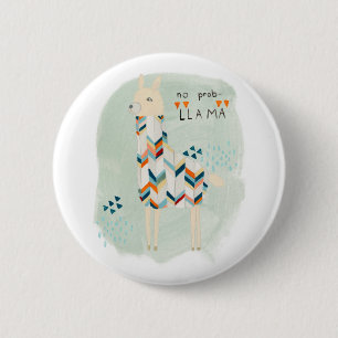 Macaron Rond 5 Cm Llama Squad - Pas de Prob-llama