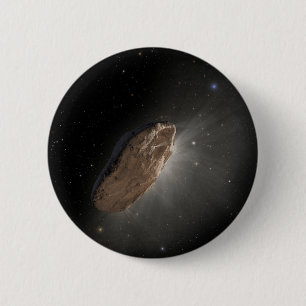 Macaron Rond 5 Cm L'objet interstellaire Wayward Oumuamua.